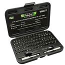 Vim VHC77 Close Quarters Half Cut Stubby Bit set 77 Piece with HBR5 Ratchet Now with Super Compact Storage Box (Estimated to be back in stock 4/15)