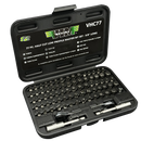 Vim VHC77 Close Quarters Half Cut Stubby Bit set 77 Piece with HBR5 Ratchet Now with Super Compact Storage Box