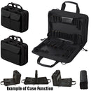 Crawford CFSD5-BLK Double-Sided 2-Compartment Soft Sided Zipper Tool Case 16" x 11" x 5" 45 Tool Pockets and Parts Pouch