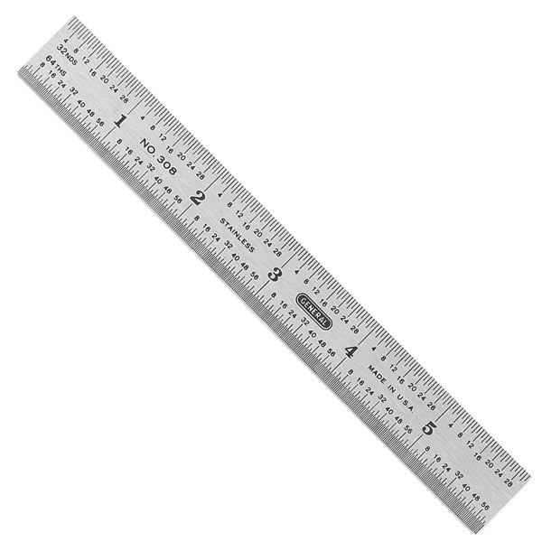 6" General Steel Ruler - Thunderbird Supply Company - Jewelry Making  Supplies