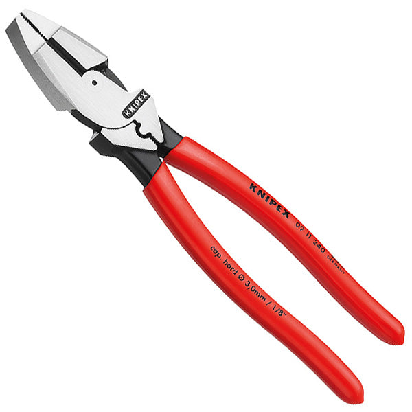 Knipex 09 11 240 9-1/2 New England Style High Leverage Lineman's Pliers  with Crimper and Fish Tape Puller