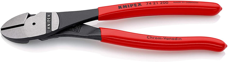 Knipex 74 21 200 8" High Leverage Angled Head Diagonal Cutters