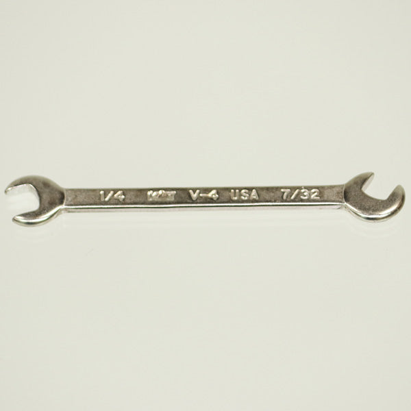 Vim Tools V-4 Miniature Open-End Wrench 1/4" + 7/32" - Crawford Tool