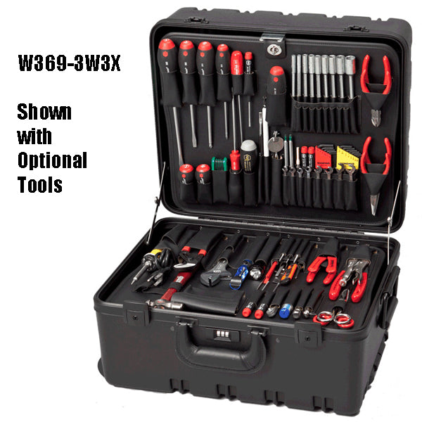 Crawford W369-3W3X Tool Case Wheeled 10" with 3W and 3X Pallets