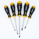 Felo 53693 Ergonic Screwdriver Set Slot/Phillips 5 Piece Set. Superior Quality, Comfort, and Balance