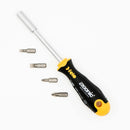 Felo 53711-PS4 Ergonic Magnetic 1/4" x 4" Bit Holder with Phillips and Slotted Bits