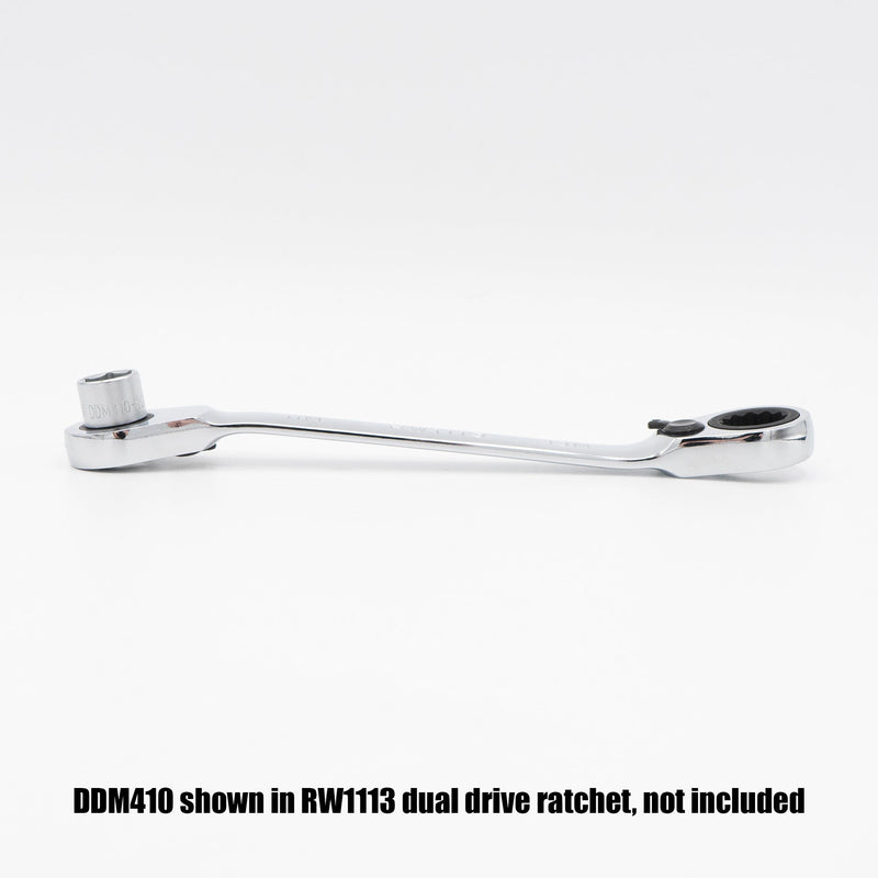 Vim Tools DDM400 Low-Profile Dual Drive Metric Socket Set 6mm-14mm, 1/4" Square Drive plus 11mm Hex Outer Drive