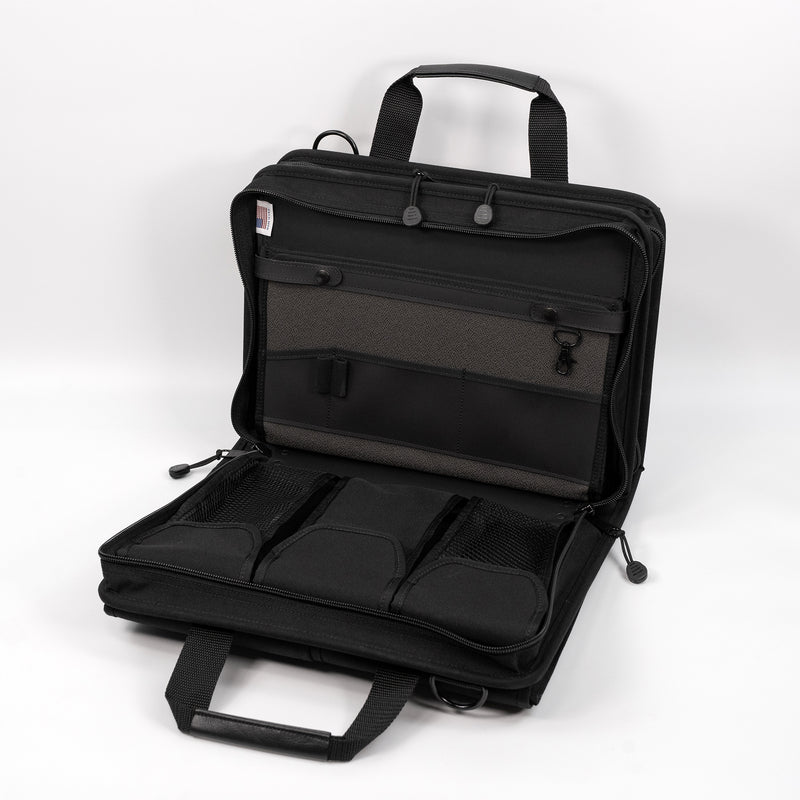 Crawford 255-BLK Double-Sided 2-Compartment Soft Sided Zipper Tool Case 16" x 11" x 5"