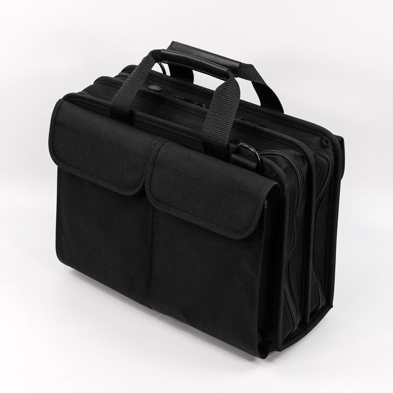 Crawford 255-BLK Double-Sided 2-Compartment Soft Sided Zipper Tool Case 16" x 11" x 5"