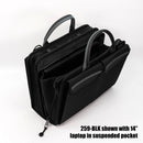 Crawford 259-BLK Double-Sided 2-Compartment Soft Sided Zipper Tool Case with Laptop Storage 16" x 11-1/2" x 6"