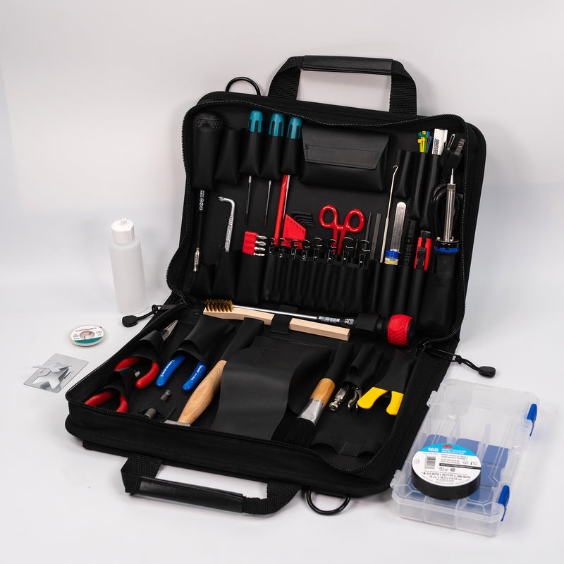 Crawford Basic Copier Tool Kit w/Vessel JIS Screwdrivers- 40V-255BLK in 2-Compartment Zipper Style Tool Case