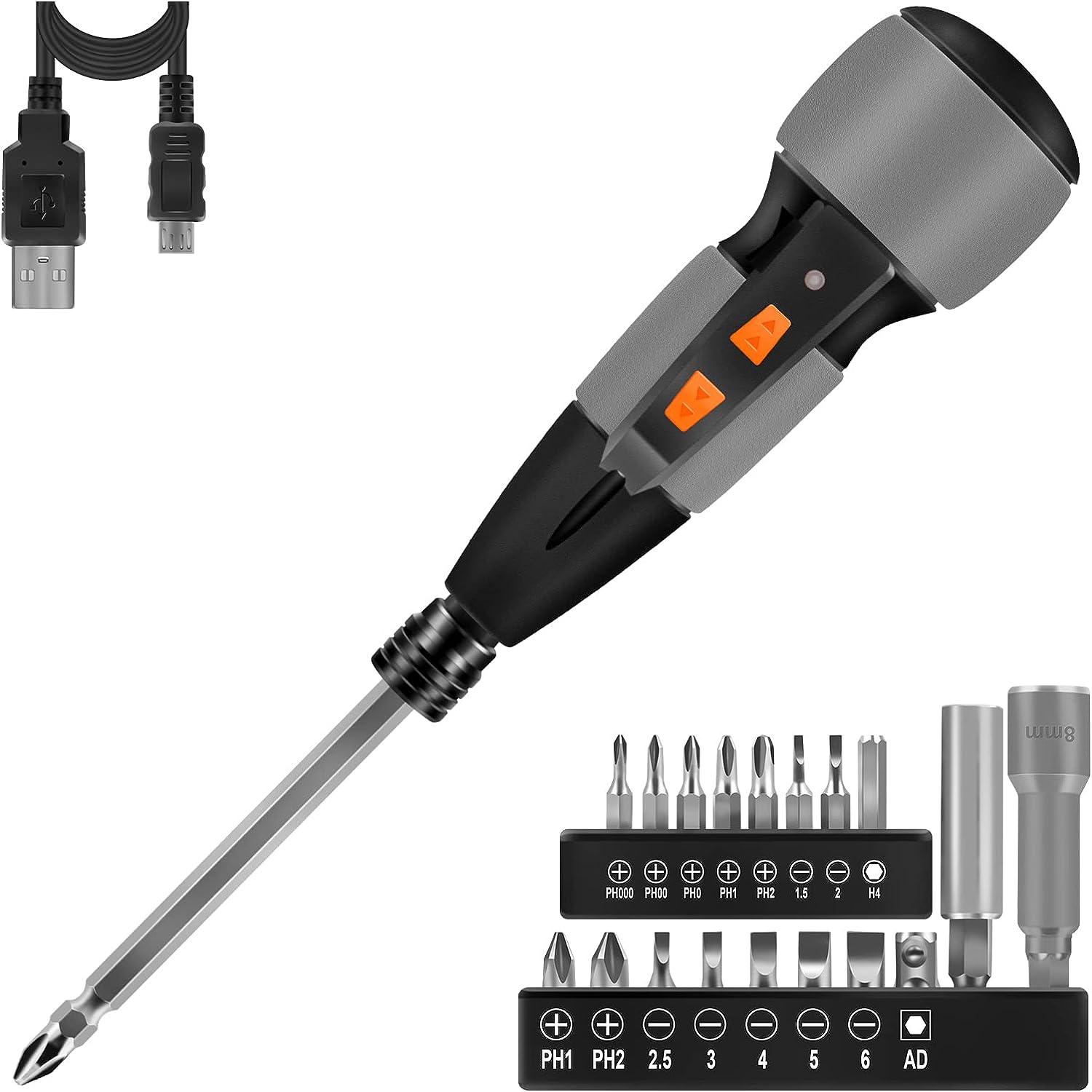 Enertwist Cordless Electric Screwdriver Kit, 4V Rechargeable Power Scr