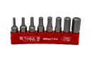 Vim Tools IMPACT-8HI Hex Inch Impact Bit Set, SAE 8 Piece 5/16" Shank (7/64" to 3/8")