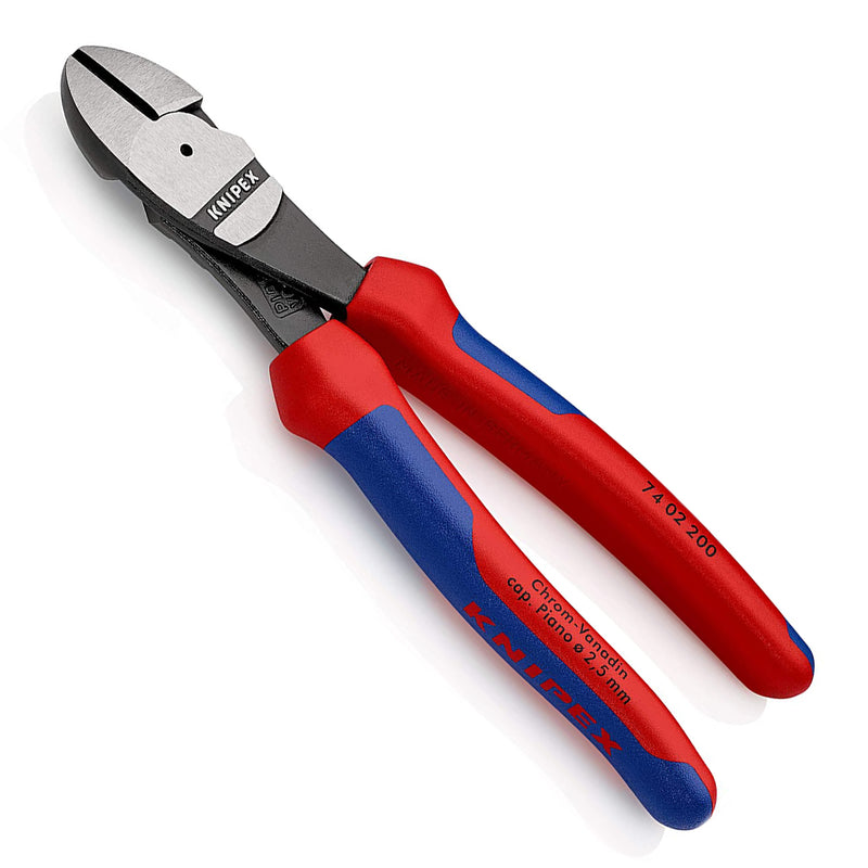 Knipex 74 02 200 8" High Leverage Diagonal Cutters with Comfort Grips