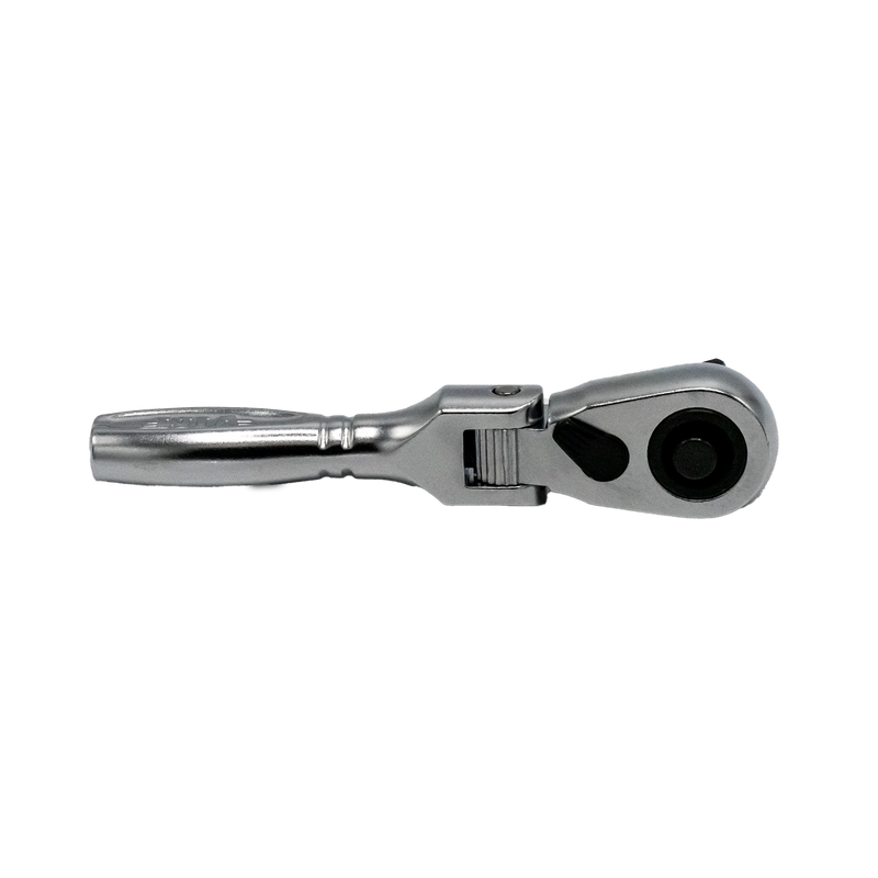 Vim Tools NRF6 3/8" Drive Nano Flex Ratchet 3.5" OAL, Indexing Flex Head with 12 Positions, Quick Release Locking Socket Holder, Fine 72 Tooth with Low Back Drag