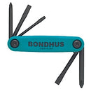 Bondhus 12547 Gorilla Grip 5 Piece Utility Fold-Up, Phillips #1 and #2, Slotted 1/8", 3/16", and 1/4"