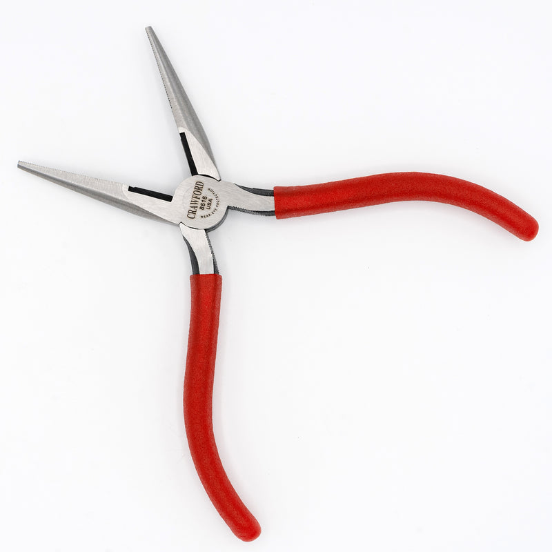 Crawford Tool 8616 Long Nose Pliers with Side Cutters Chain Nose Pliers