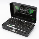 Vim VHC42 Close Quarters Half Cut Stubby Bit set 42 Piece with NR400 Nano Ratchet and Compact Metal Storage Box