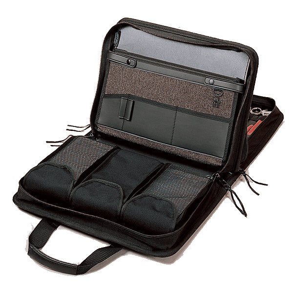Crawford 255-BLK Double-Sided 2-Compartment Soft Sided Zipper Tool Case 16" x 11" x 5"