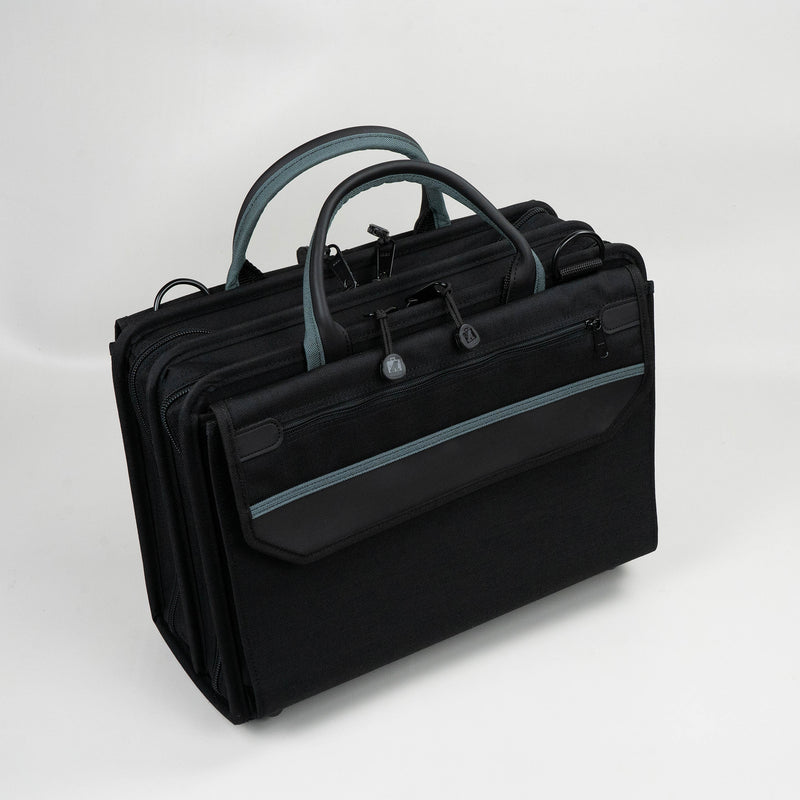 Crawford 259-BLK Double-Sided 2-Compartment Soft Sided Zipper Tool Case with Laptop Storage 16" x 11-1/2" x 6"