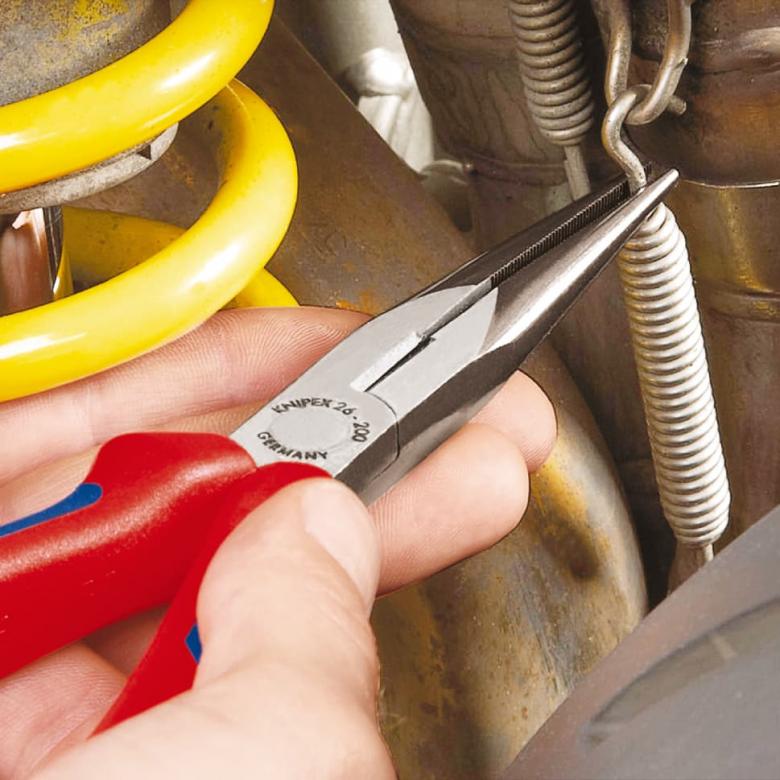 Knipex 26 12 200 8" Long Nose Pliers with Side Cutters and Comfort Grips