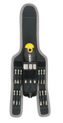 Felo 64513 Ergonic K Ratchet, Pivoting Screwdriver 16 Piece Belt Pouch Set with Phillips/Slot/Torx/Pozi and Metric Nutdrivers