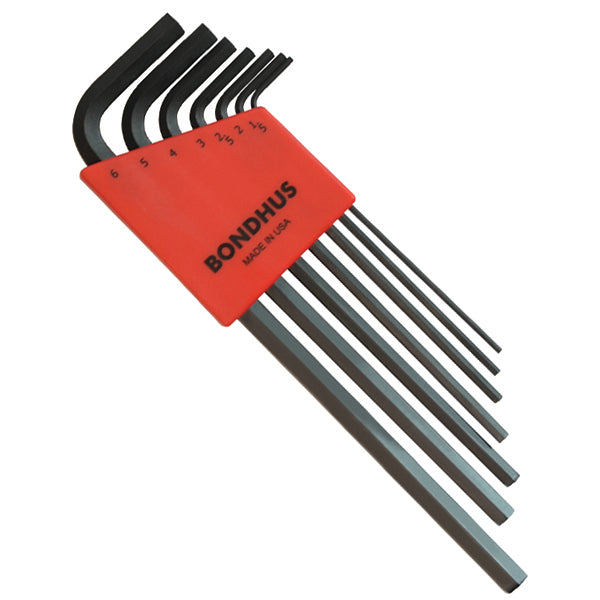 Bondhus 12192 Metric Hex Key Set (L-Wrenches) 7 Pieces 1.5mm to 6mm