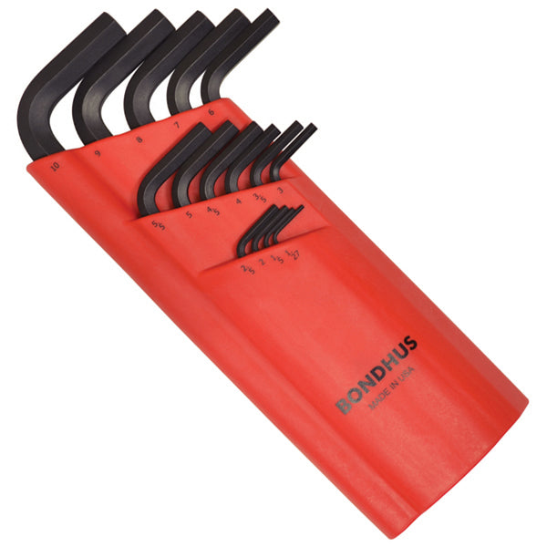 Bondhus 12195 Metric Hex Key Set 15 Pieces 1.5mm to 10mm - Includes rare sizes not found in other sets
