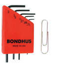 Bondhus 12242 Micro Mini Metric Hex Key Set (L-Wrenches) 5 Pieces 0.71mm to 2mm