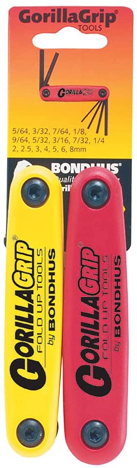 Bondhus 12522 Gorilla Grip Fold-Up Inch + Metric Twin Pack (12589+12587)