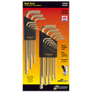 Bondhus 20899 Inch + Metric Twin Pack Ball End Hex Key Sets (L-Wrenches) with GoldGuard Finish