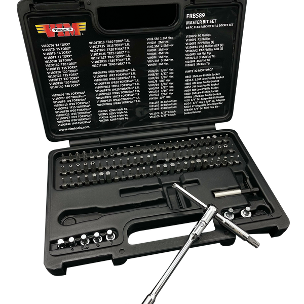 Vim Tools FRBS89 Master Bit & Socket Set with Super Versatile 1/4