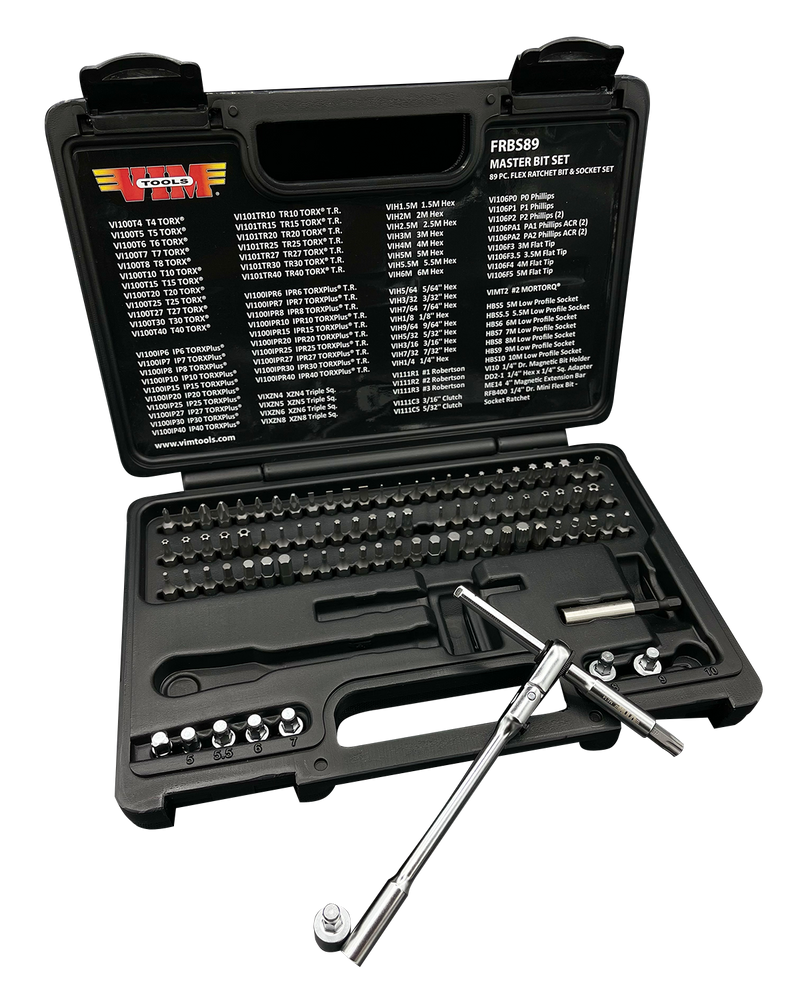 Vim Tools FRBS89 Master Bit & Socket Set with Super Versatile 1/4 Vim Tools FRBS89 Master Bit & Socket Set with Super Versatile 1/4