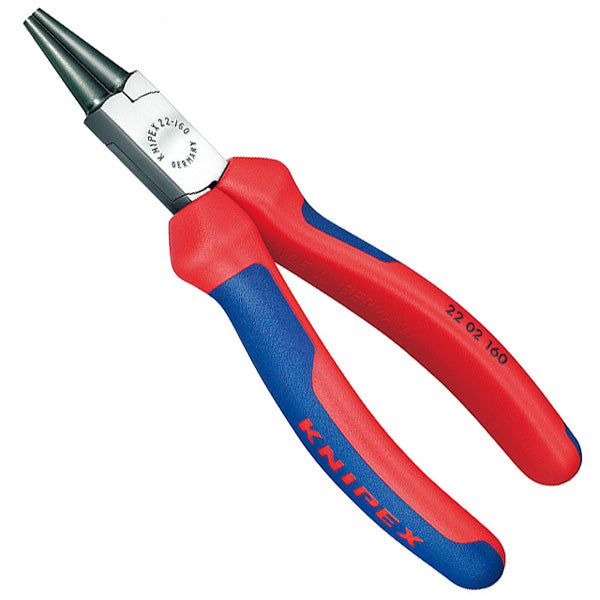Knipex 22 02 160 Round Nose Pliers 6-1/4" with Comfort Grip