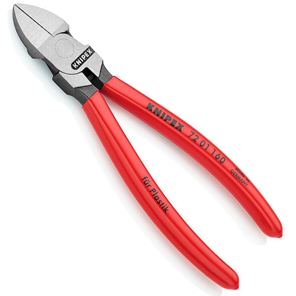 Knipex 72 01 160 Diagonal Cutters 6-1/4" for Plastics and Lead Soft Materials Only