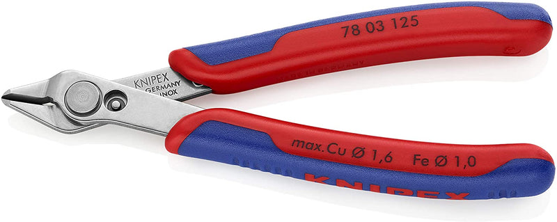Knipex 78 03 125 Electronic Super Knips 5" INOX Steel Flush Cut Comfort Grips