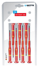WITTE 89377 WITTRON VDE Insulated Precision Slotted and Phillips Screwdriver Set
