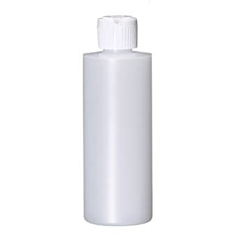 Crawford 65004 4 Ounce Plastic Bottle with Flip Top Cap Natural HDPE Cylinder