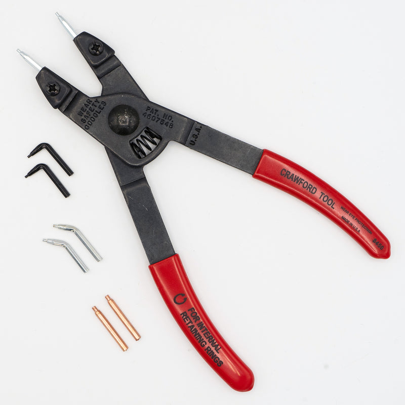 External snap ring pliers - 128 C - USAG - for wire / long-nose