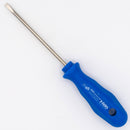 Felo 17002 Slotted 5/32" (4mm) x 4" Flat Blade Slotted Screwdriver Ergonomic Blue Grip 800 Series