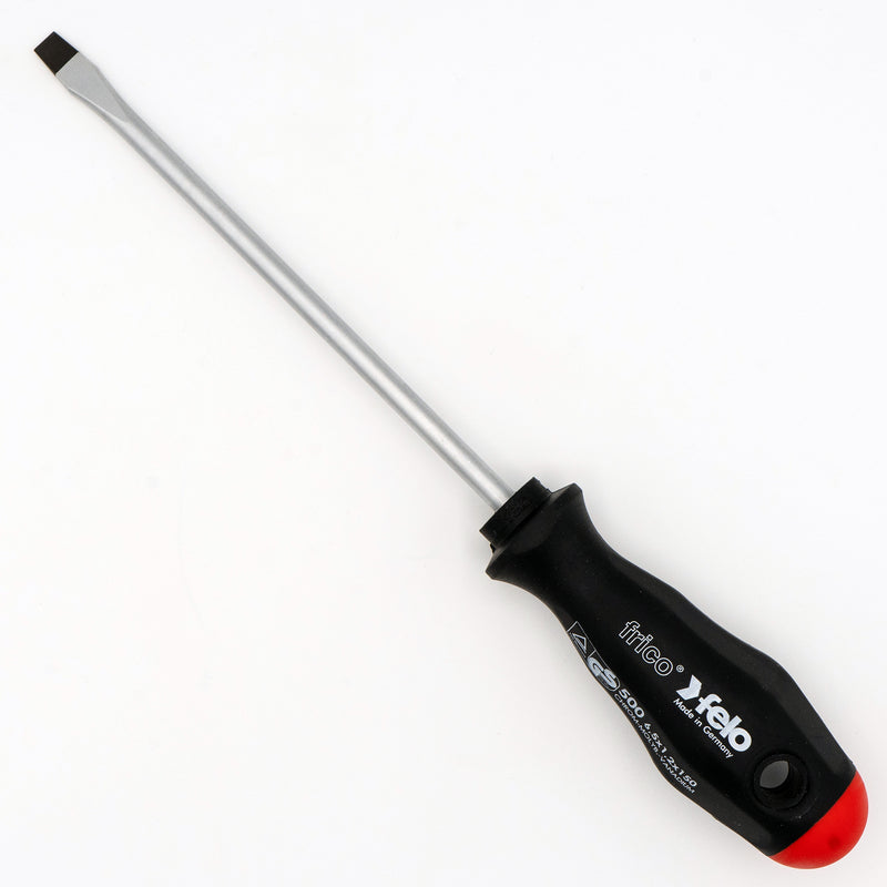 Felo 22096 Slotted 1/4" x 6" Flat Blade Slotted Screwdriver 2-Component Handle