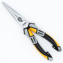 Felo 63783 Long Nose Pliers 8" with Side Cutters aka Chain Nose Radio Pliers w/ Corrosion Protection and Triple Component Comfort Grips