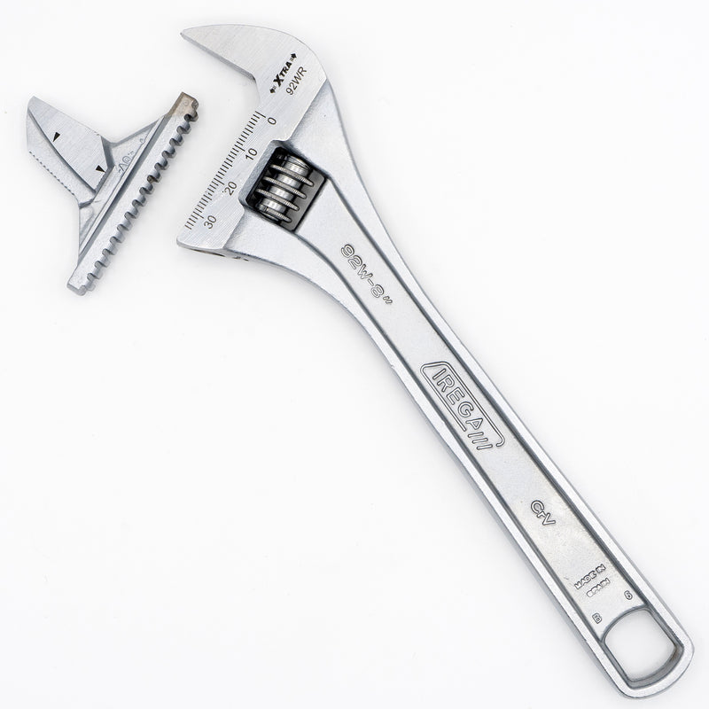 Irega 92WR-8 Adjustable Wrench 8 with Reversible Jaw and Xtra Wide Op –  Crawford Tool