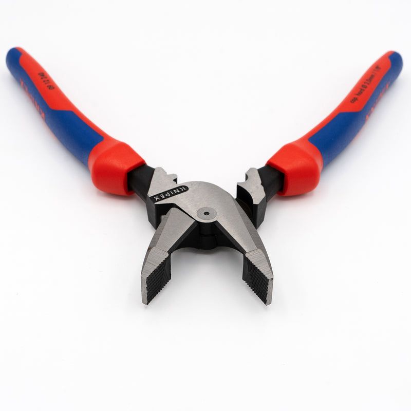 Knipex 09 12 240 - High Leverage Lineman's Pliers New England with Fish Tape Puller & Crimper