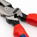 Knipex 09 12 240 9-1/2" New England Style High Leverage Lineman's Pliers with Crimper and Fish Tape Puller Comfort Grips