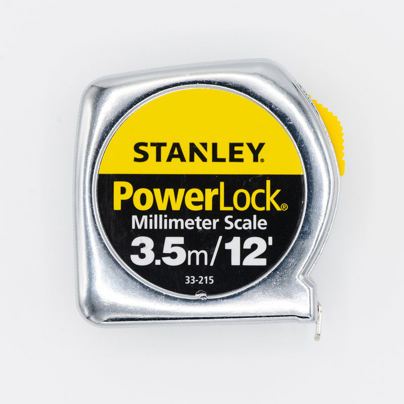 Stanley 33-215 Tape Measure, 3.5m (12ft) Inch and Metric PowerLock