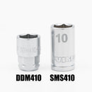 Vim Tools DDM400 Metric Socket Set 6mm-14mm, Low-Profile Dual Drive, 1/4" Square Drive plus 11mm Hex Outer Drive